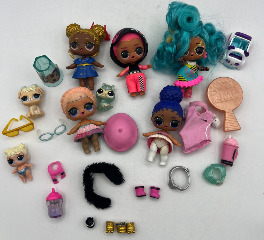 LOL Surprise Dolls Lot 6 Dolls Pets Clothes Shoes Accessories Mixed Bundle